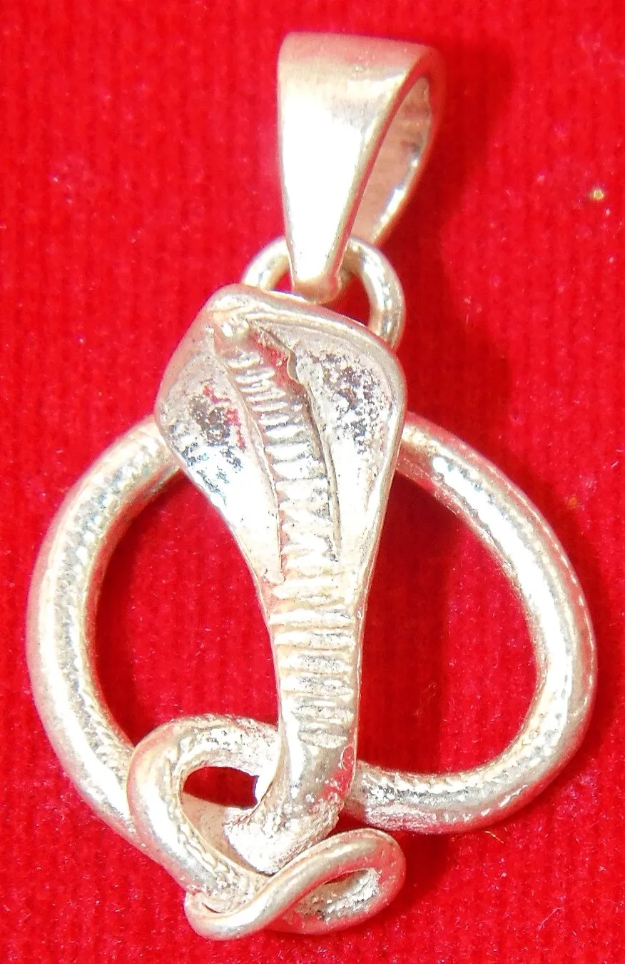 God Shiva's Naag (Snake) pendant in pure silver