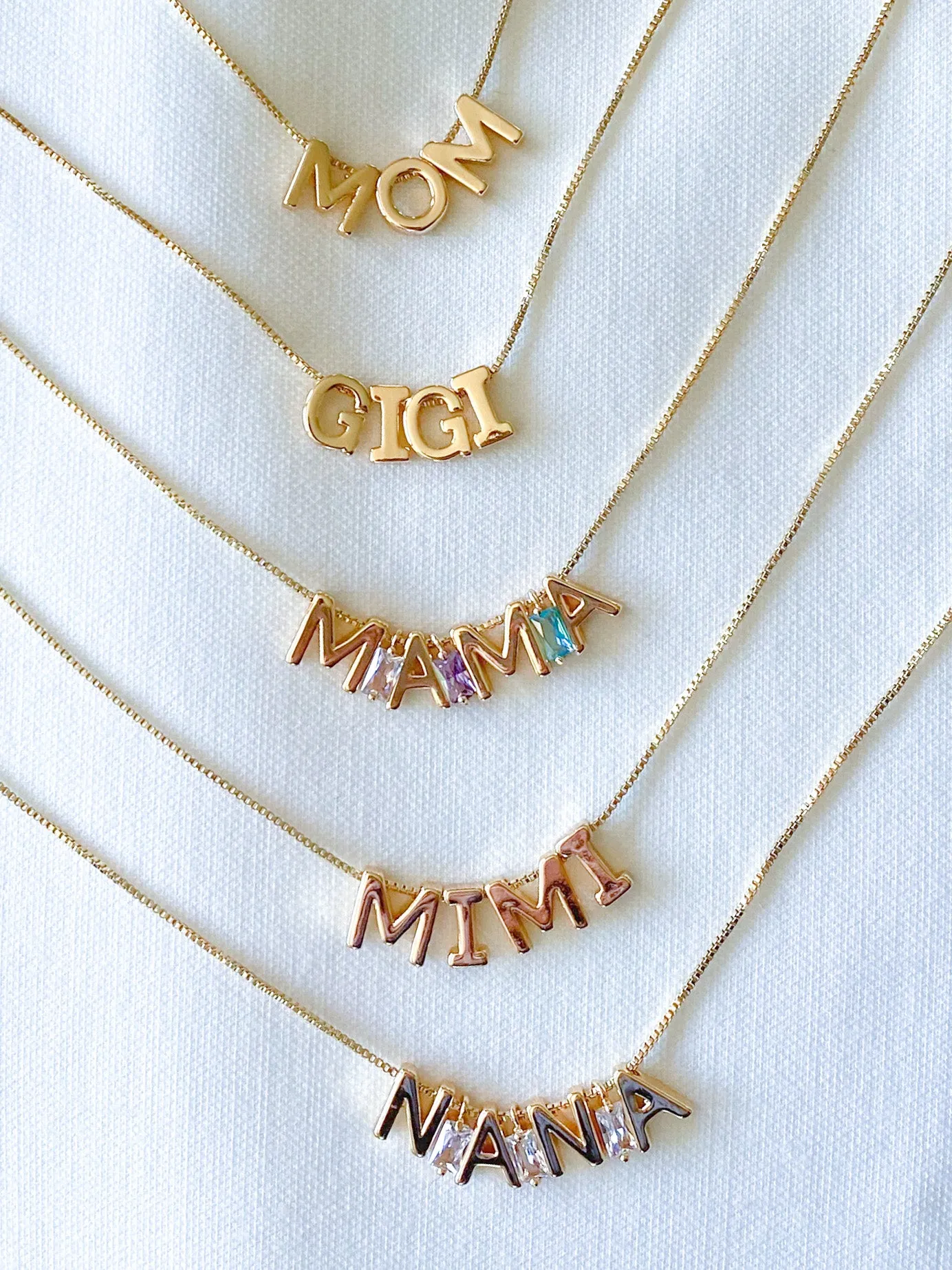 Gold Letter Slide Charms