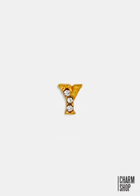 Gold Letter Y Locket Charm