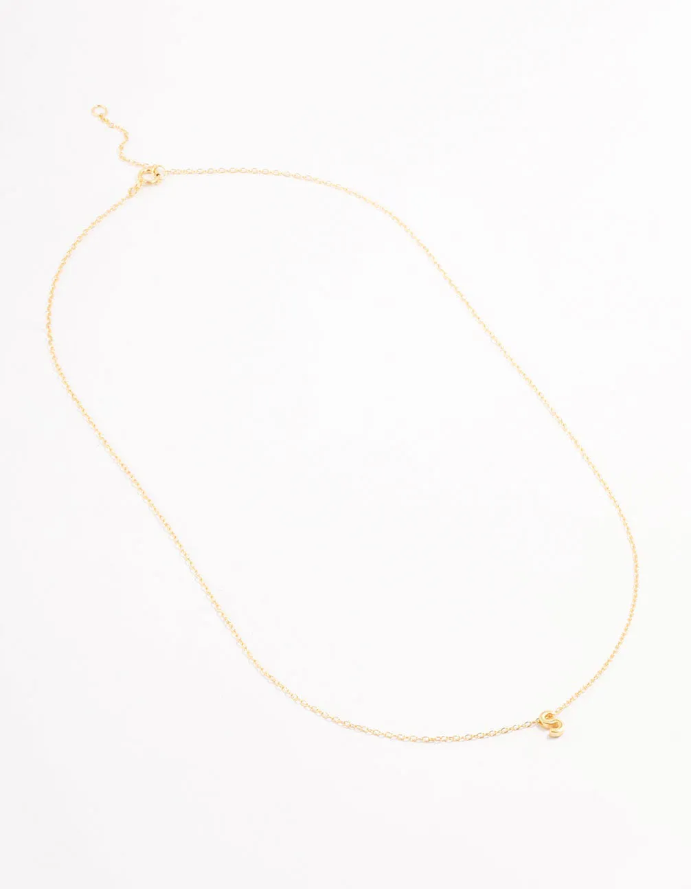 Gold Plated Sterling Silver Initial S Necklace