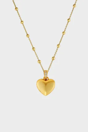 Gold Puffy Heart Mini Locket