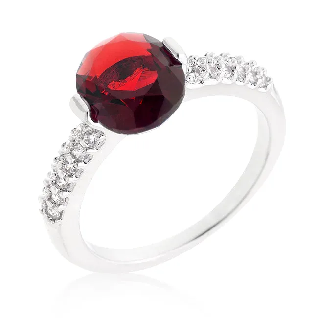 Harla 1.8(ct) Ruby Oval Solitaire Engagement Ring | 2.2ct