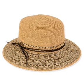 Hat Tan Paperbraid  Bucket Brim Women's Hh3104B