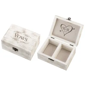 Heart and Arrow Rustic Wedding Ceremony Vows Box