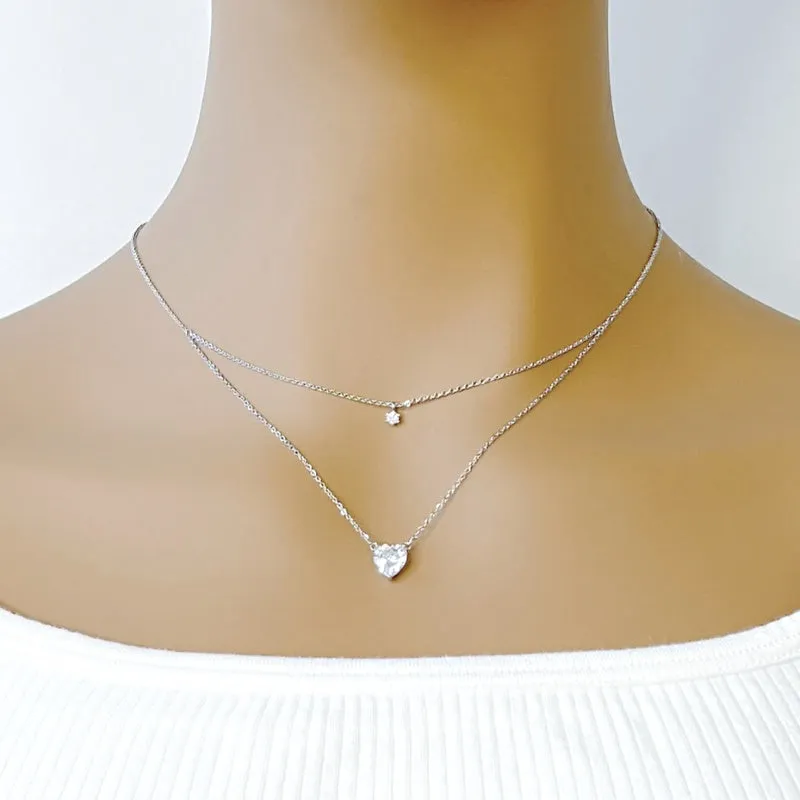 Heart Cubic Zirconia Necklace