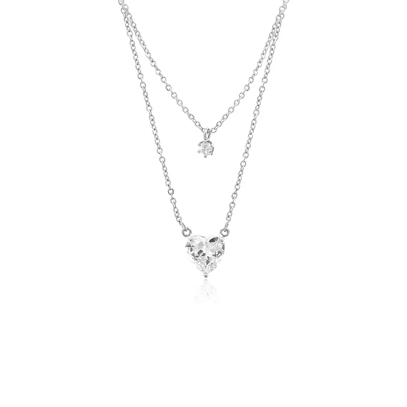 Heart Cubic Zirconia Necklace