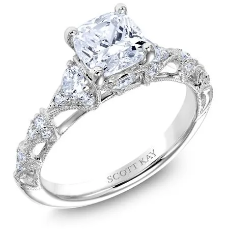 Heaven's Gates Cushion Engagement Ring