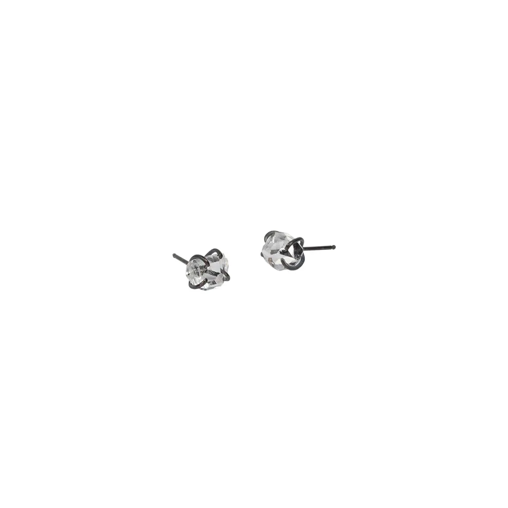 Herkimer Diamond Stud Earrings in Sterling Silver