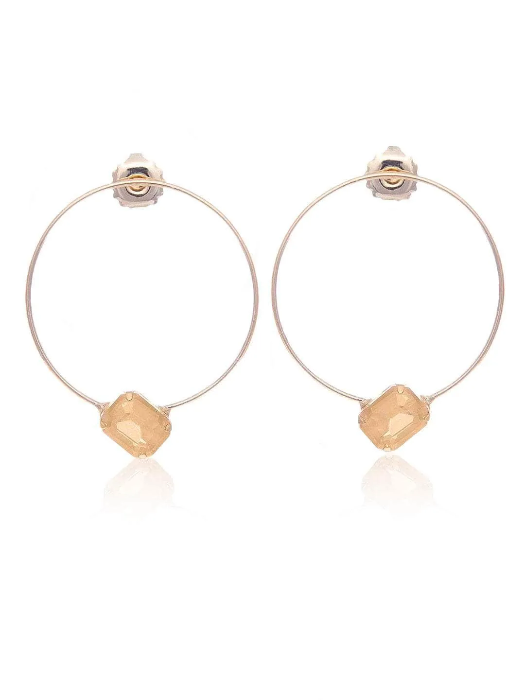 Hoop Crystal Earrings Quartz