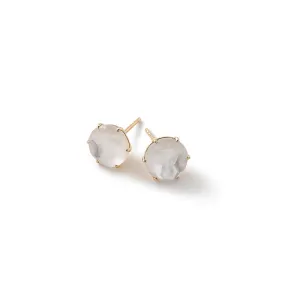 Ippolita 18K Gold Rock Candy Medium Round Stud Earrings in Mother-of-Pearl Doublet