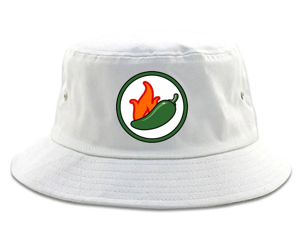 Jalapeno Hot Pepper Chest Mens Bucket Hat