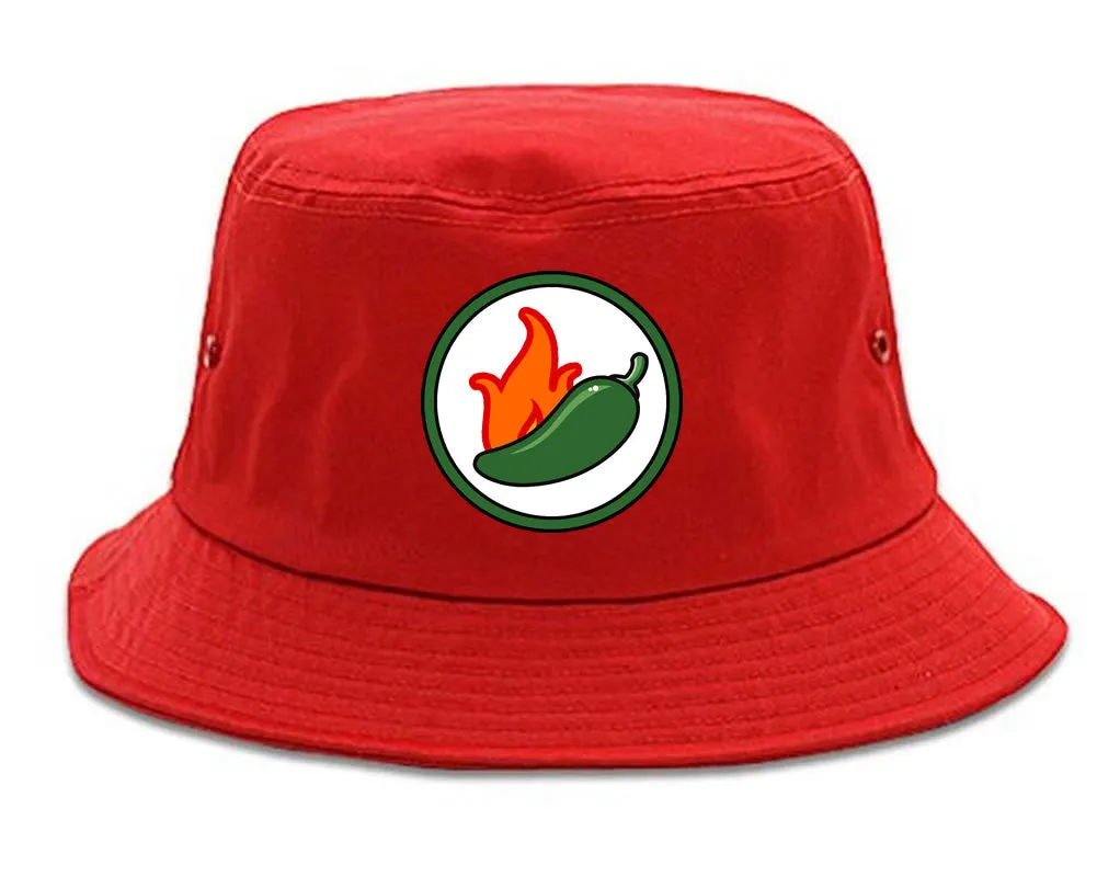 Jalapeno Hot Pepper Chest Mens Bucket Hat