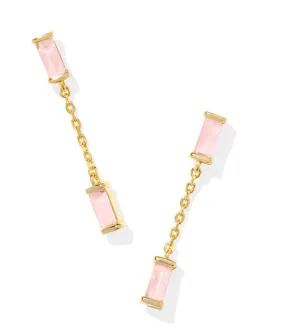 Juliette Gold Drop Earring-Pink