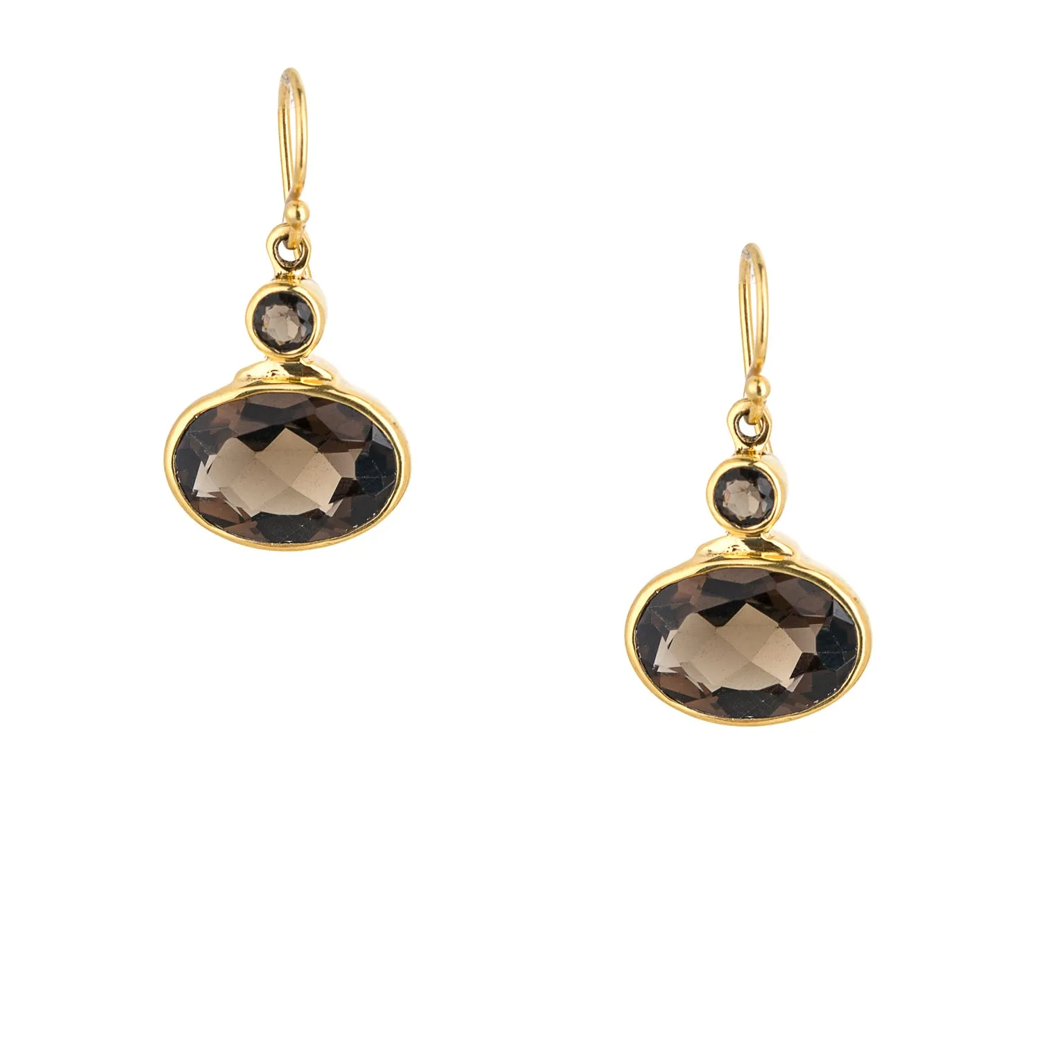 Kim, Smokey Quartz Earrings