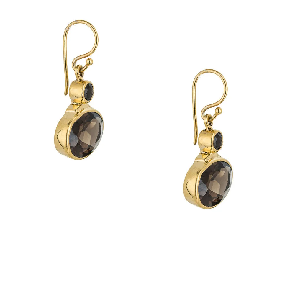 Kim, Smokey Quartz Earrings