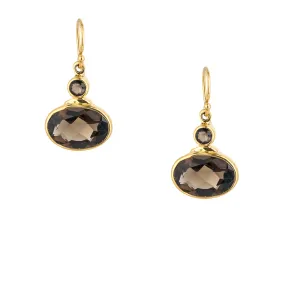 Kim, Smokey Quartz Earrings