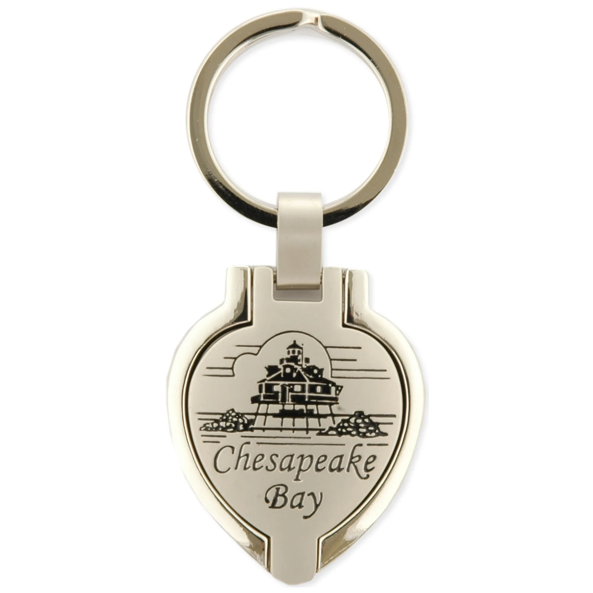 KRCB15 Key Ring Pewter Locket Chesapeake Bay