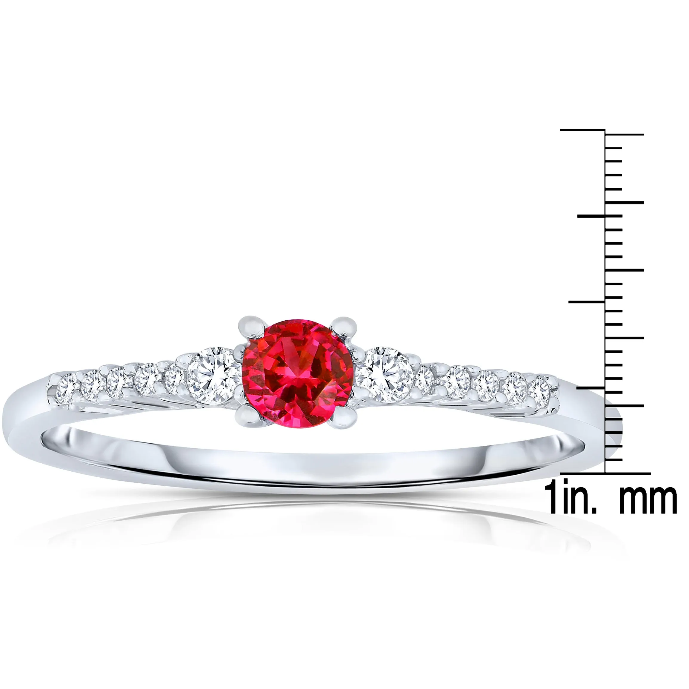 Léa Cubic Zirconia Ruby Ring