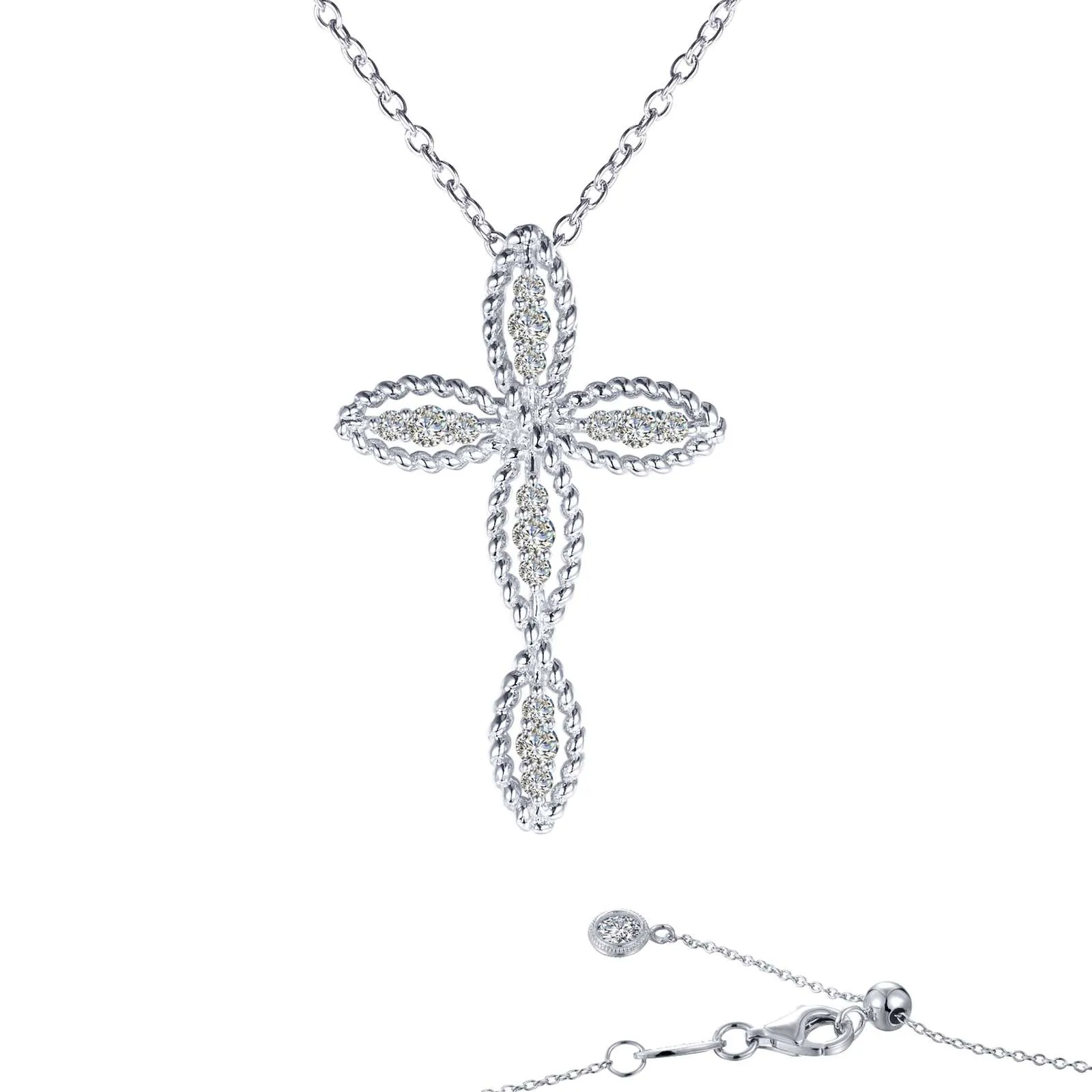 Lafonn Simulated Vintage Style Diamond Cross Pendant