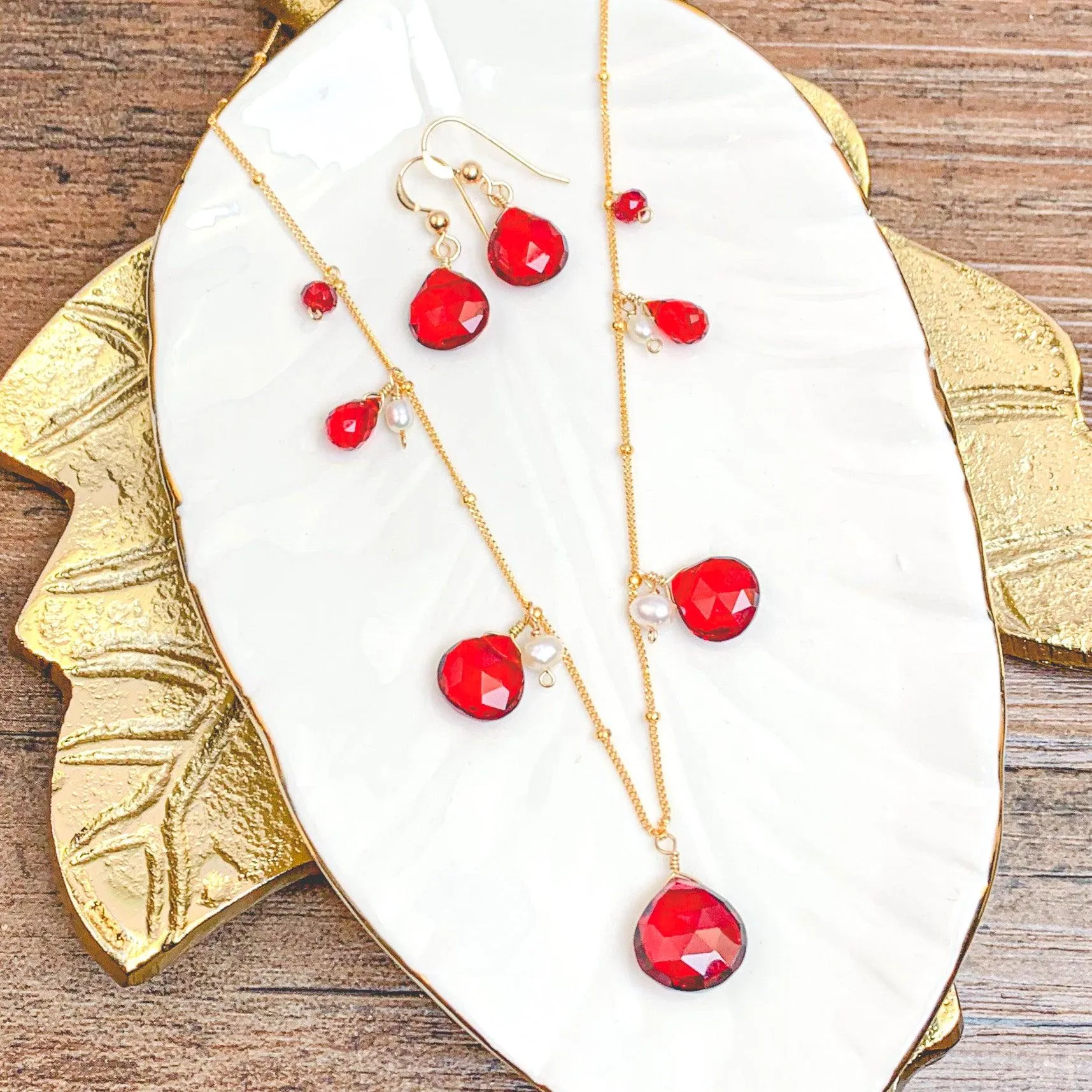 Limited Edition Holiday Red Quartz Jewelry