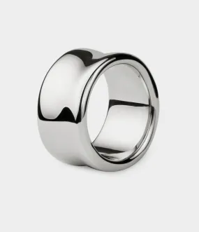 Liquid Wide Ring in Silver, Size W