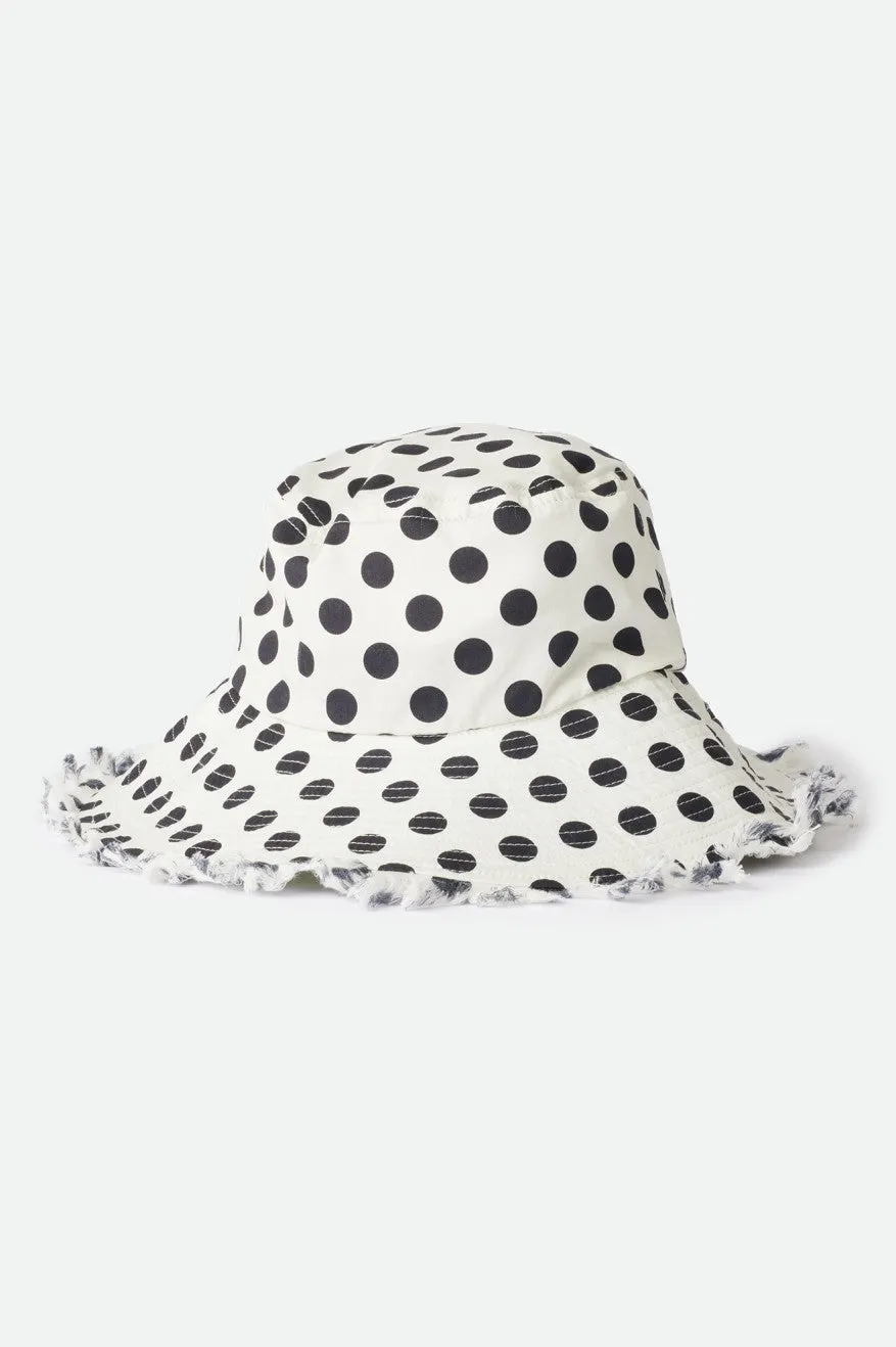 Lisbon Packable Bucket Hat - White/Black