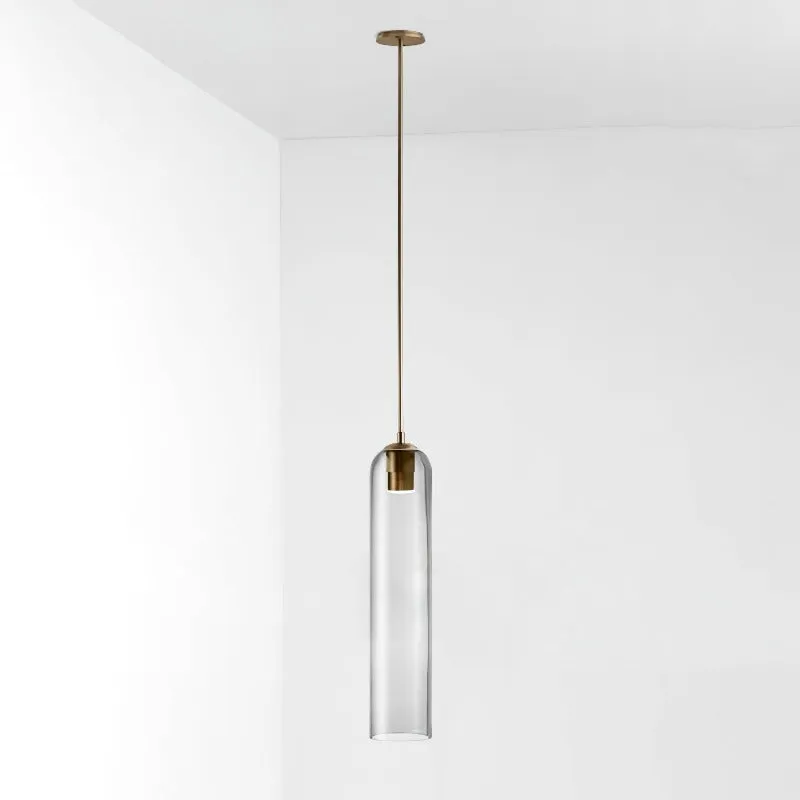 Long Tube Glass Pendant Lamp