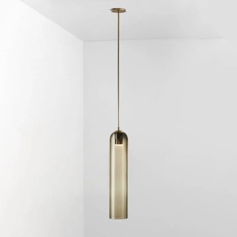 Long Tube Glass Pendant Lamp