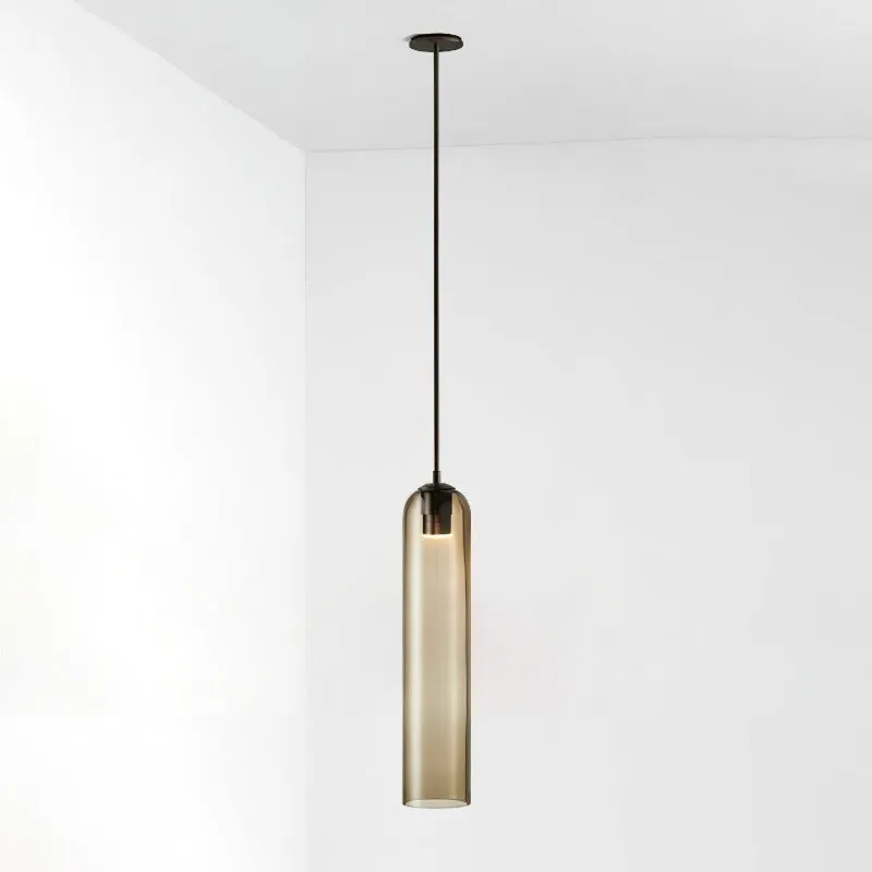 Long Tube Glass Pendant Lamp