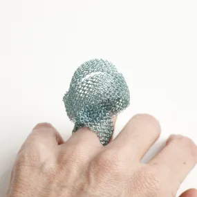 LOOP ring - Statement ring Wire crochet art jewelry