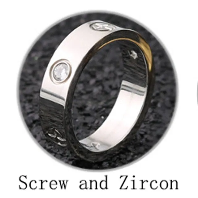 Luxury Brand Love Nail CZ Wedding Ring