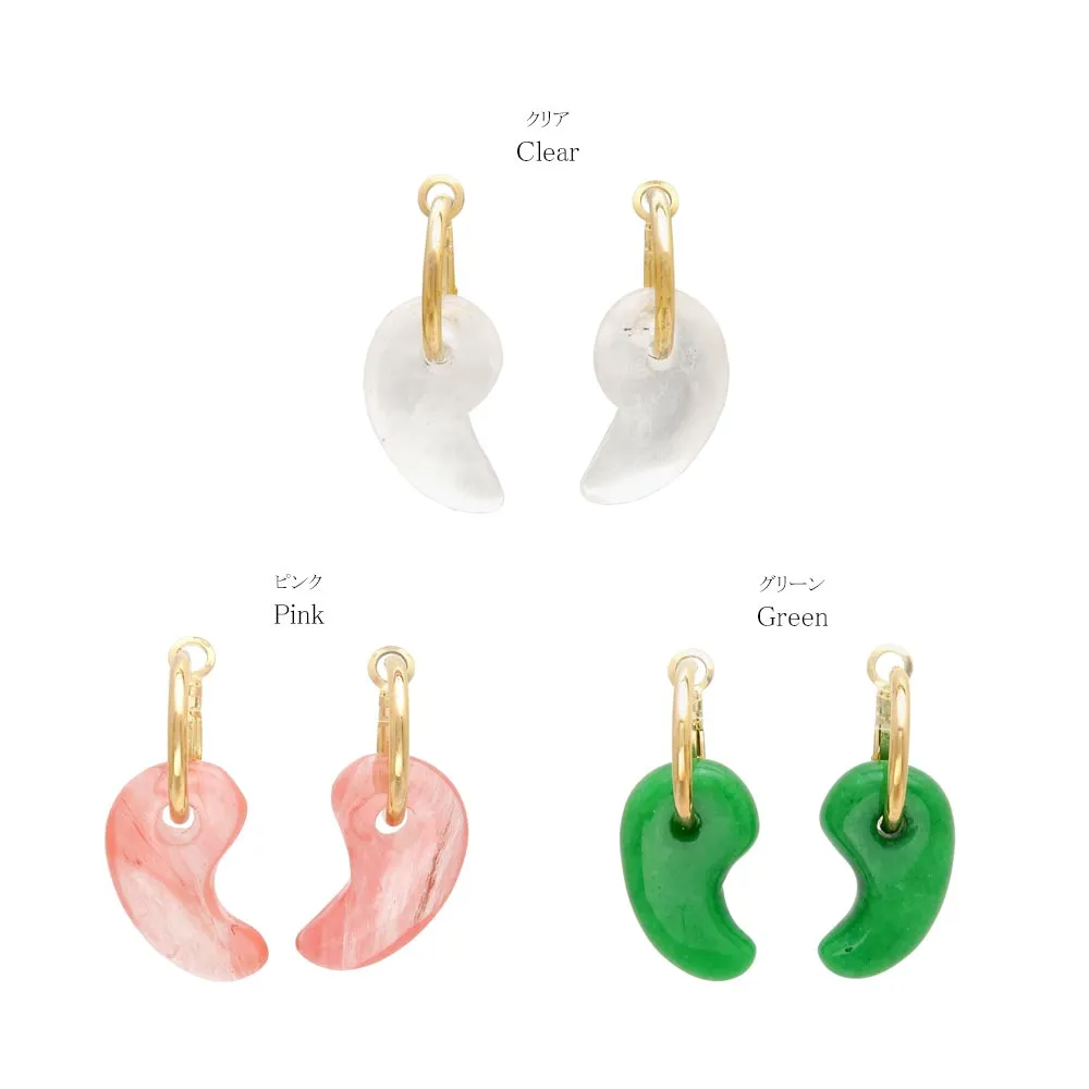 Magatama Gemstone Drop Earrings