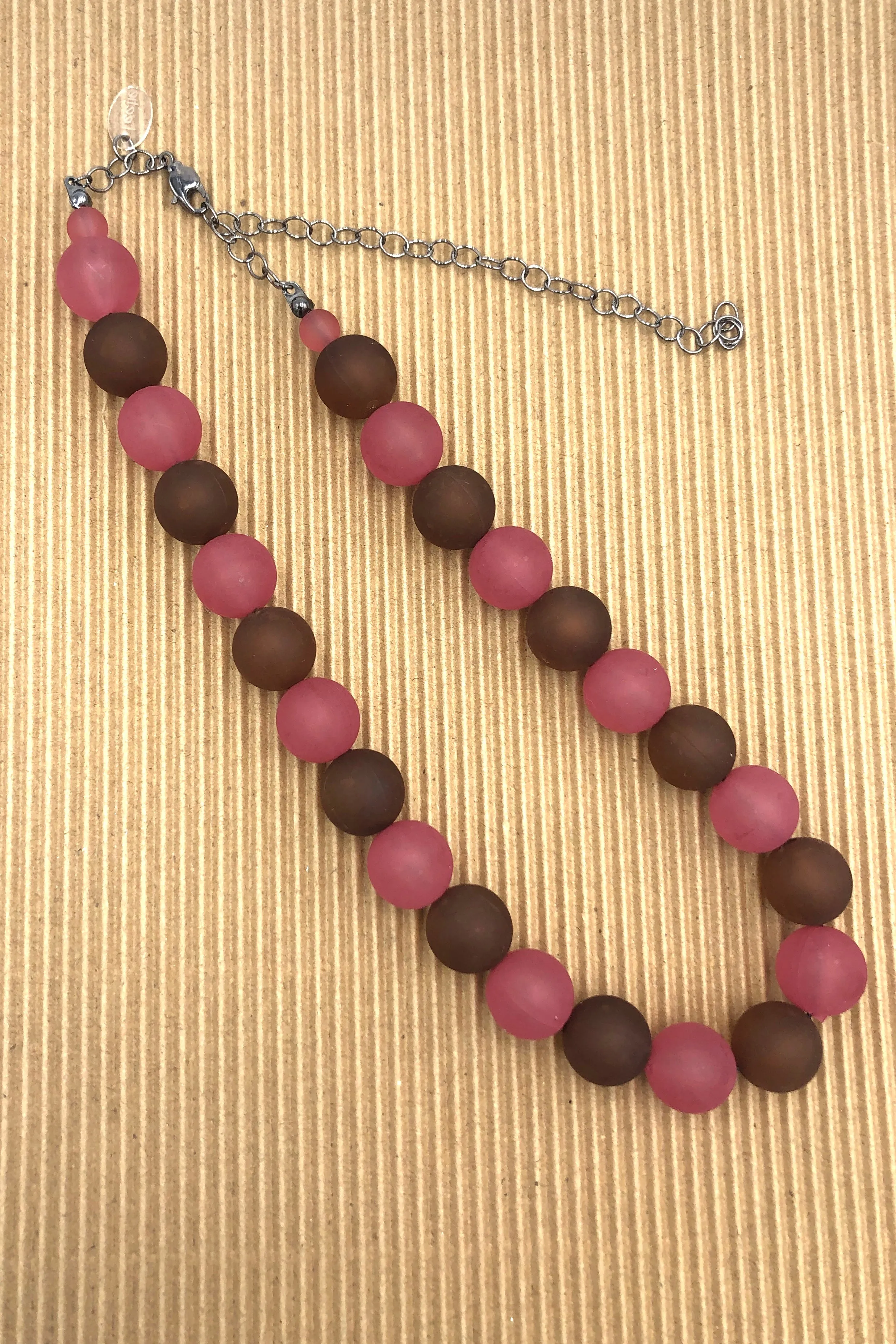 Mahogany & Cranberry Marco Necklace