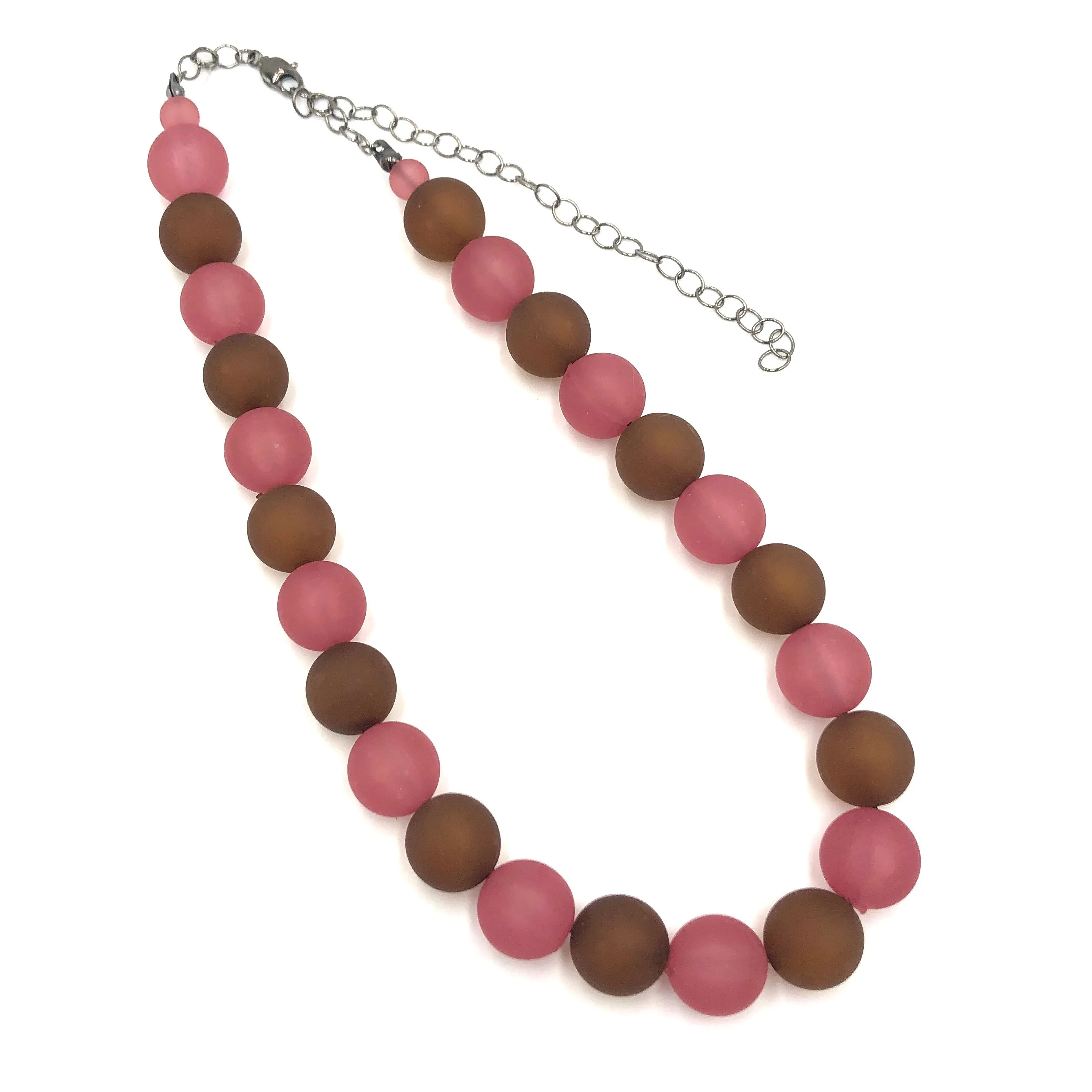 Mahogany & Cranberry Marco Necklace