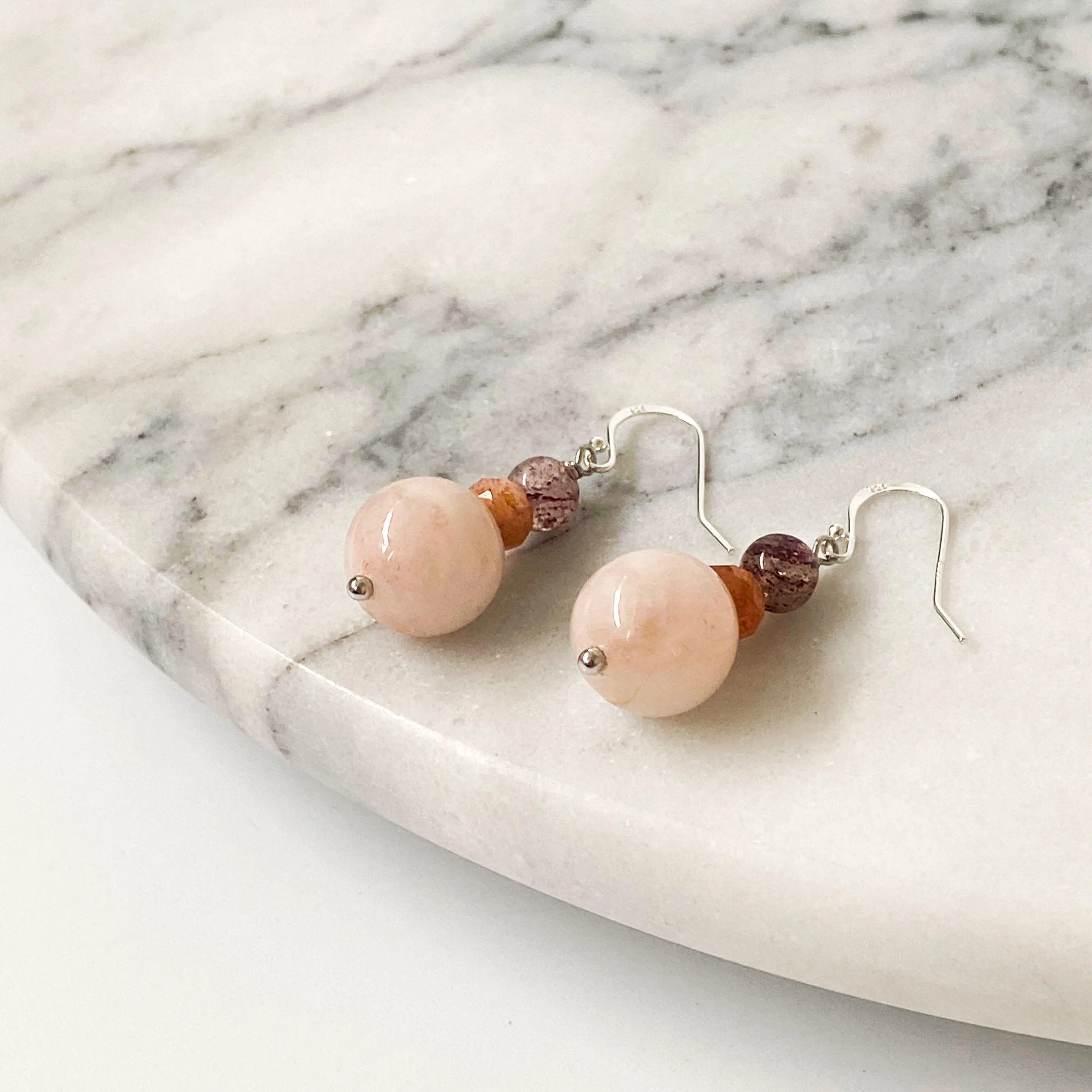 Melissa Earring | Rose Quartz