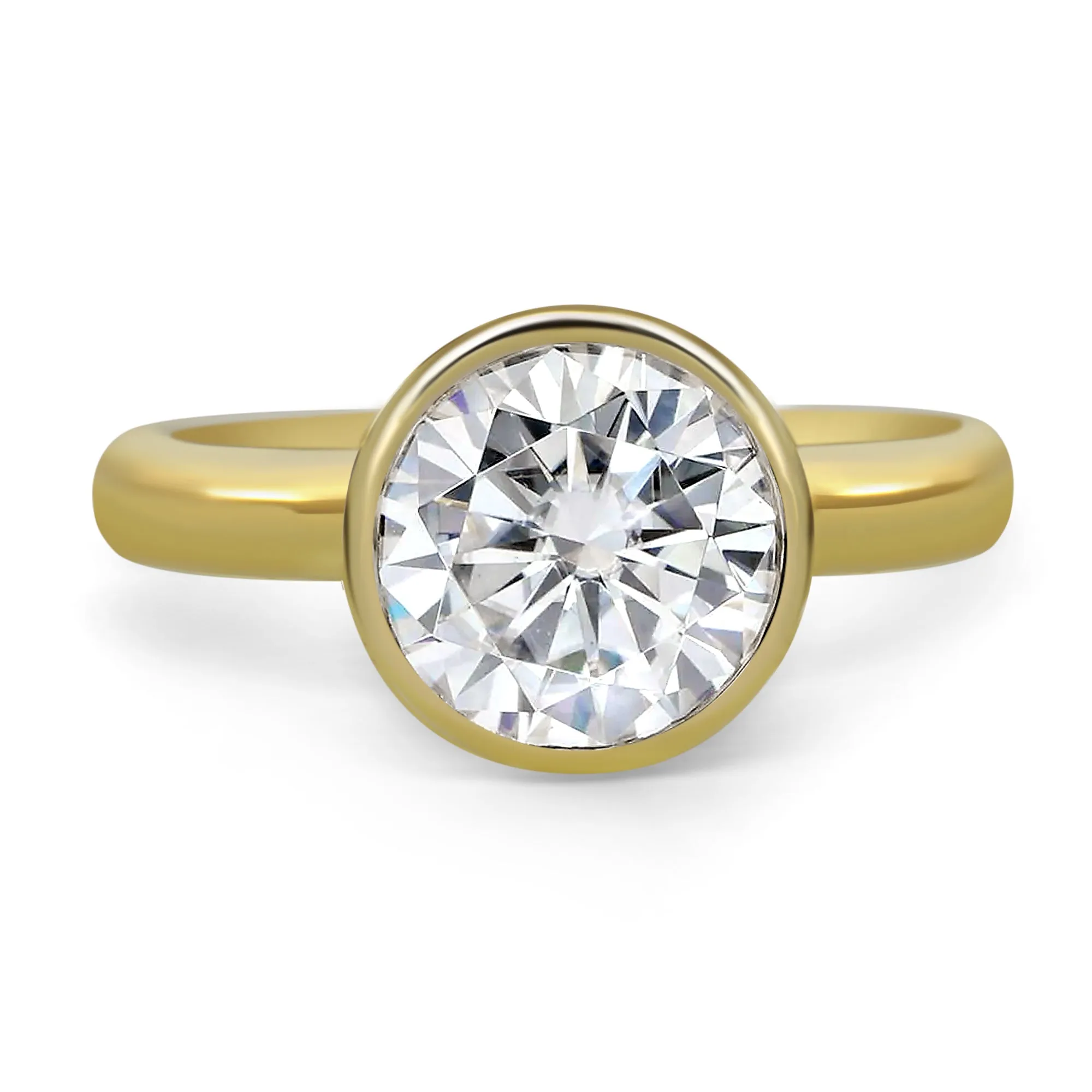 Melissa Round| Moissanite Solitaire Engagement Ring