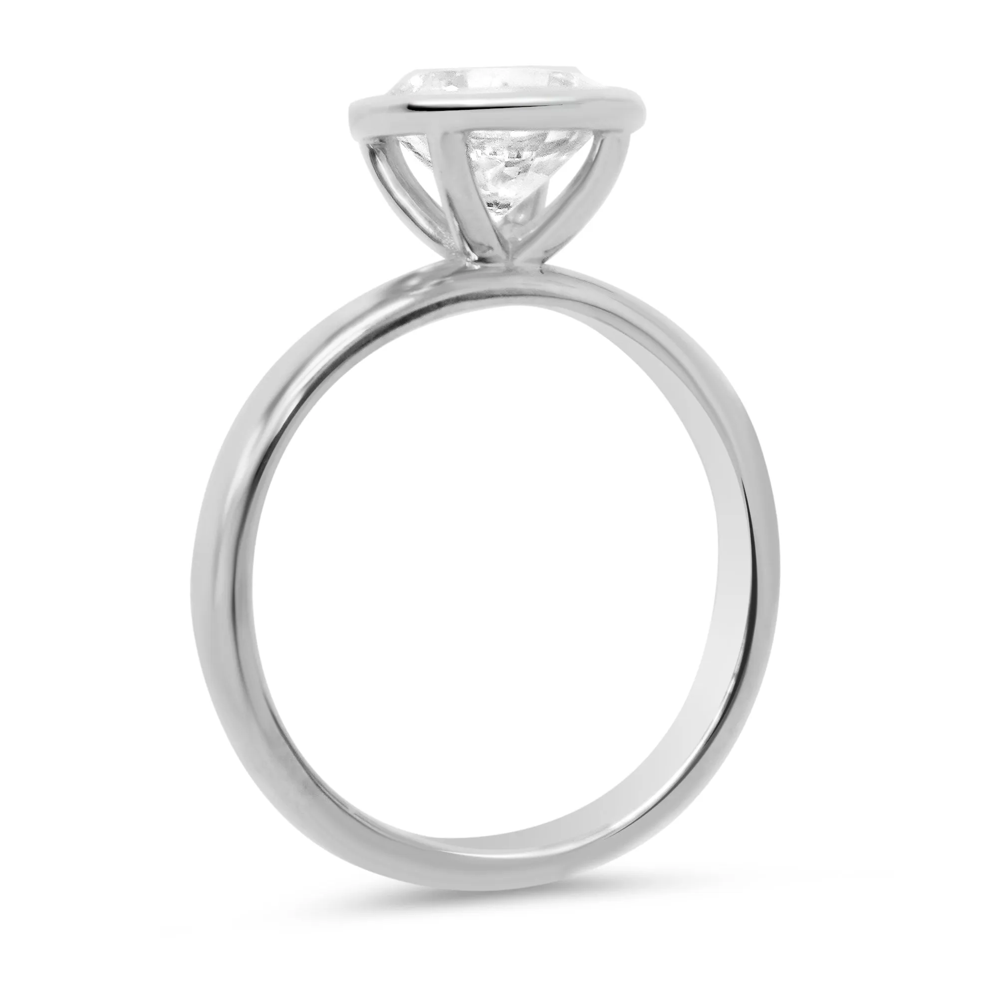 Melissa Round| Moissanite Solitaire Engagement Ring