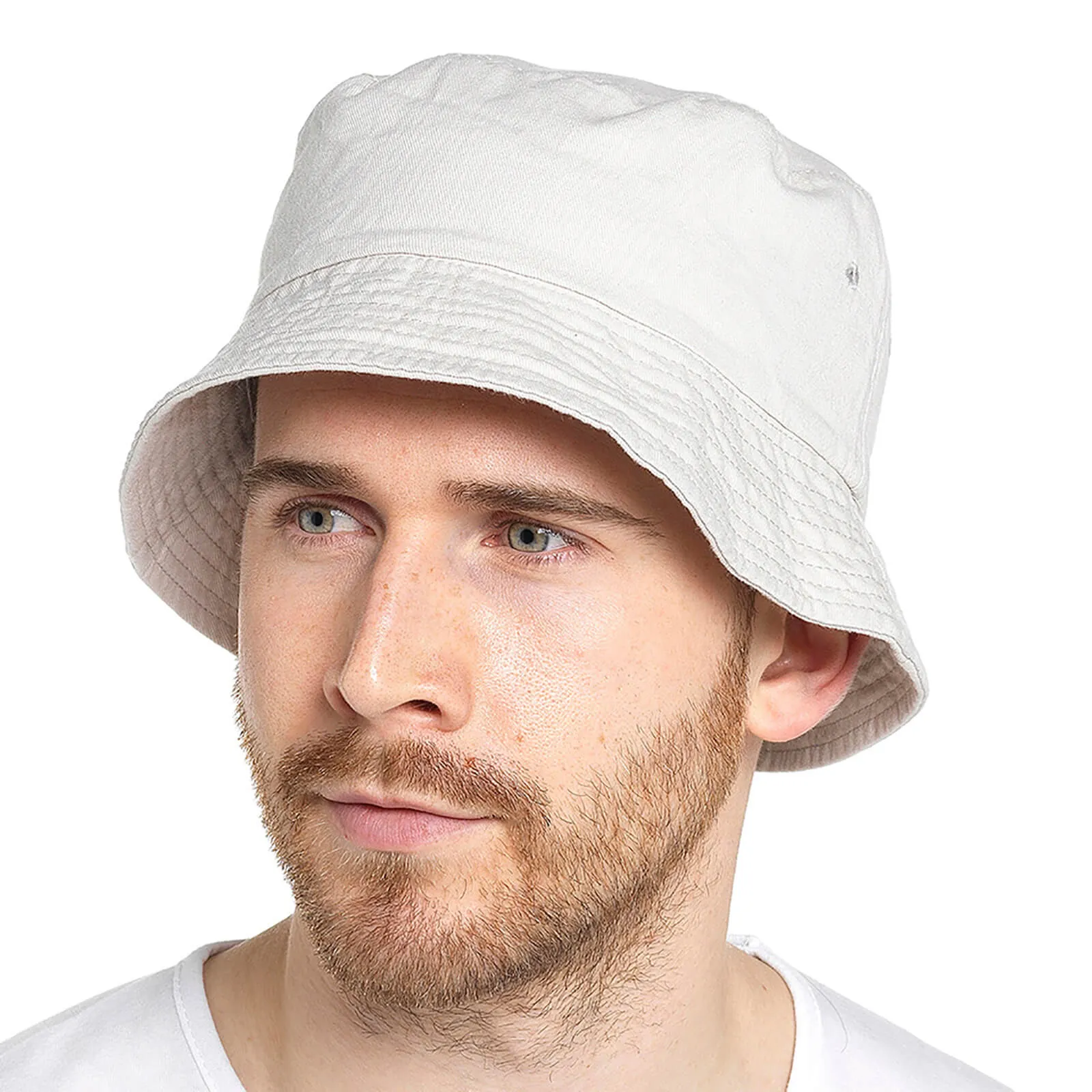 Mens Bucket Hat 100% Cotton Summer Holiday Festival Retro 80s