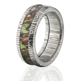 Men's Damascus Camo Rings, Obsession Camo Ring for Him