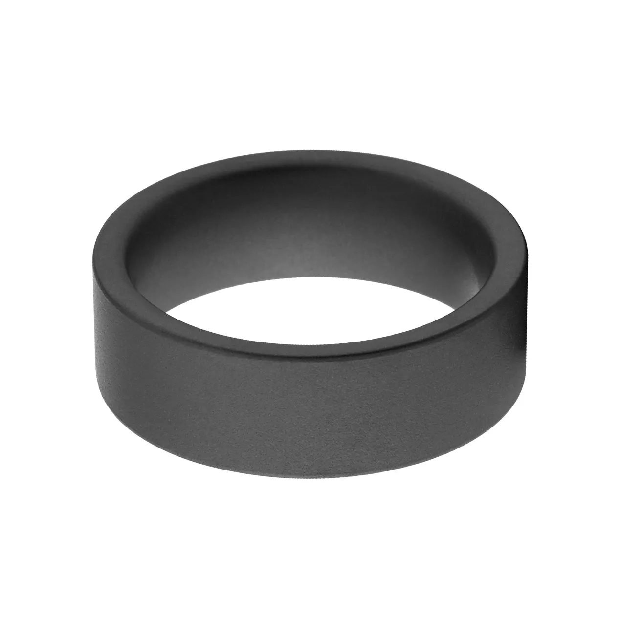 Men's Matte Black Ring - Ceramic Wedding Bands