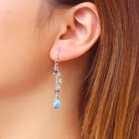 Minidot Earrings: Ocean Blue Quartz