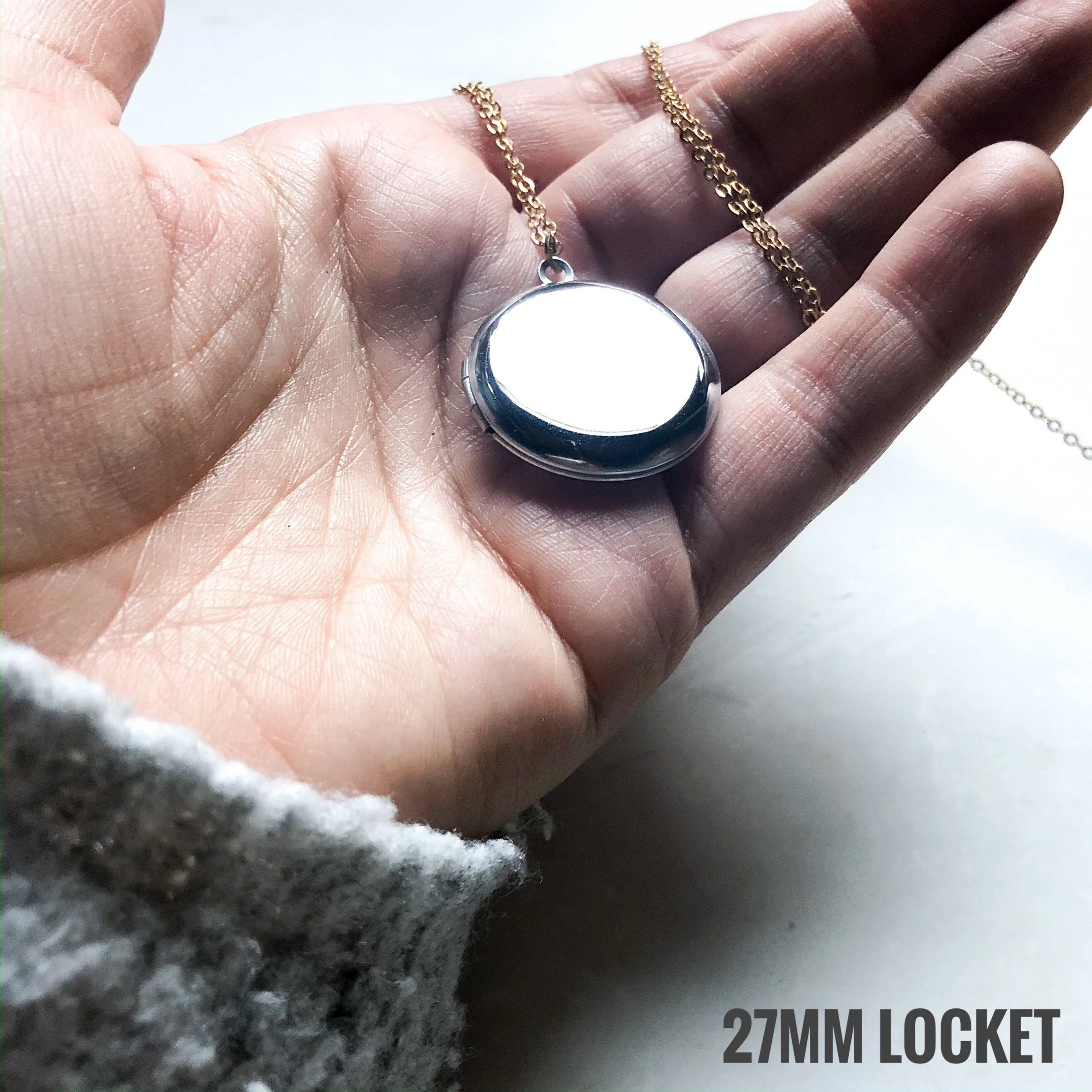 Modern Silver Locket