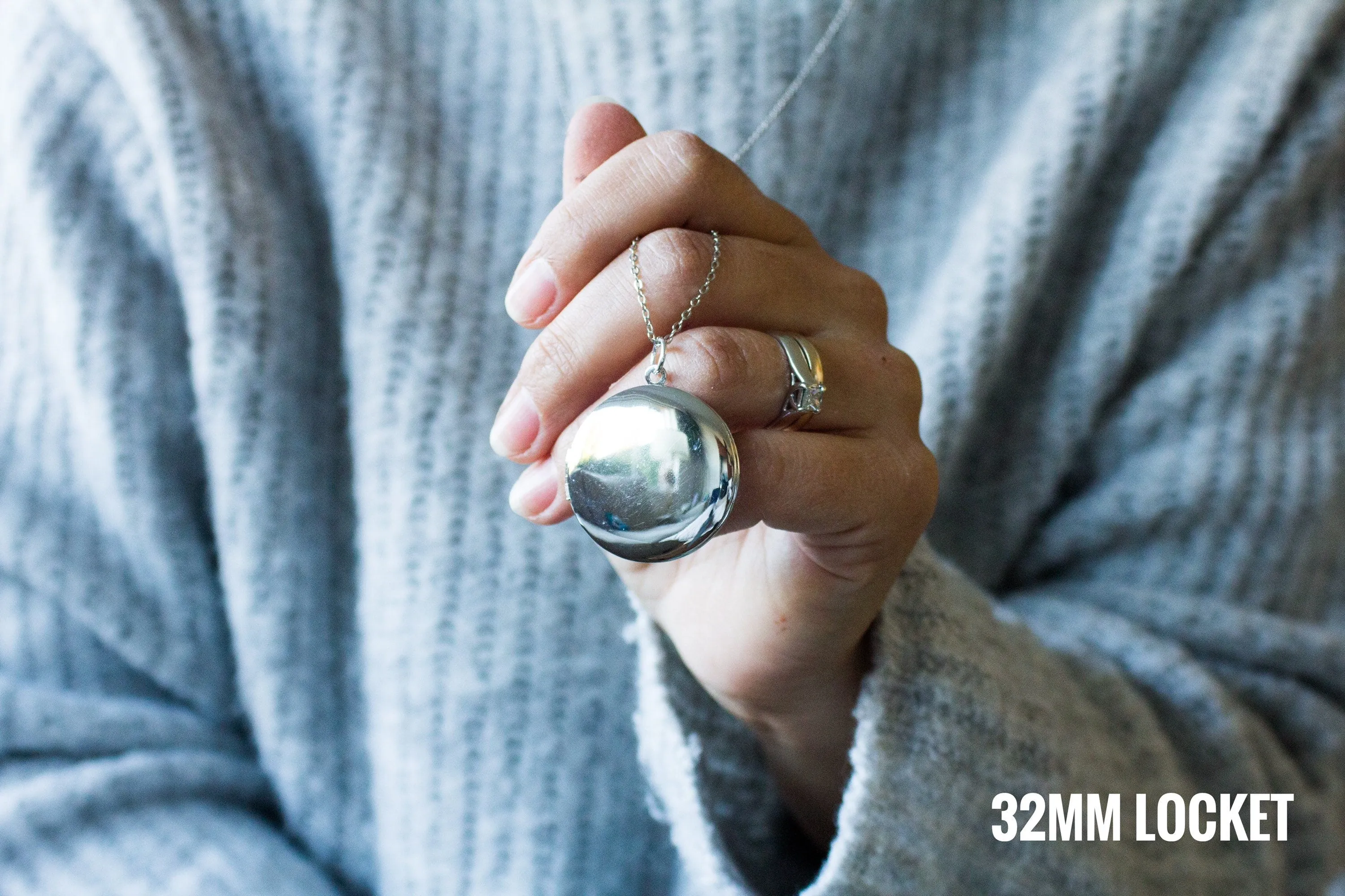 Modern Silver Locket