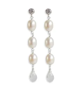 Monique Pearl & Rock Quartz Earrings