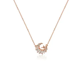 Moon Cubic Zirconia Necklace