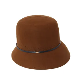 Mossant Paris Elodie Wool Bucket - Saddle Brown