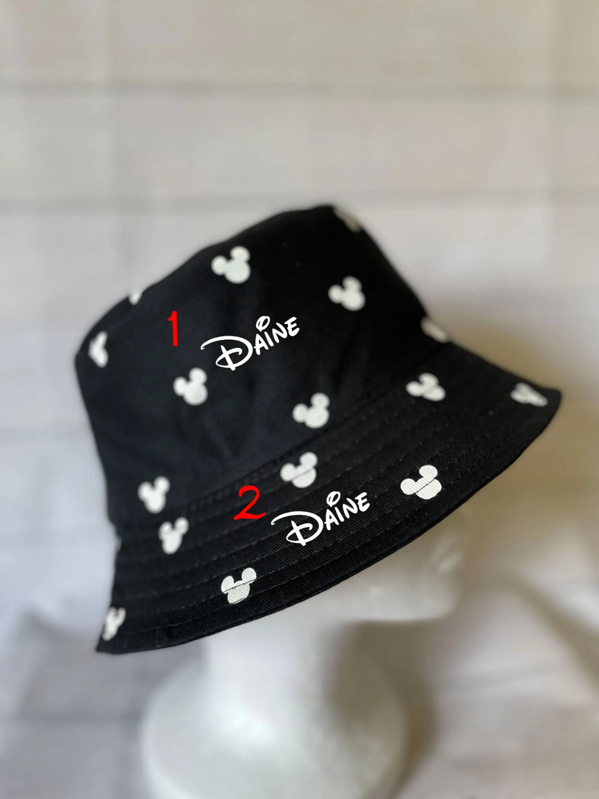 Mouse Bucket Hat, Mouse Cap, Vacation Hat, Personalized hat