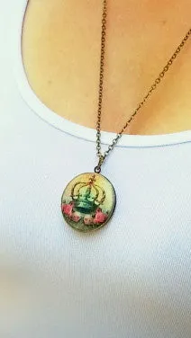 Mrs. Peacock Vintage Theme Photo Locket