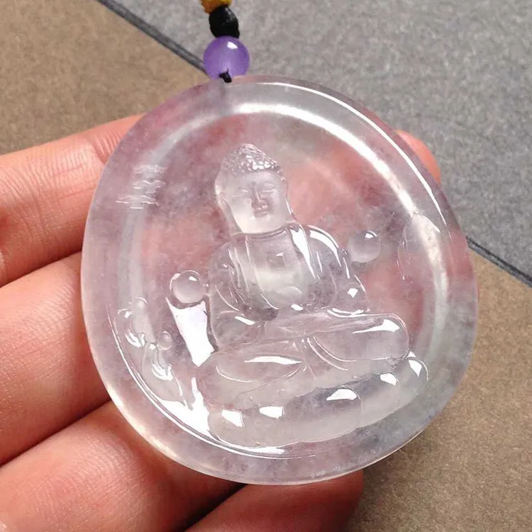 Natural Jade Pendant Jadeite Buddha Pendant PT437