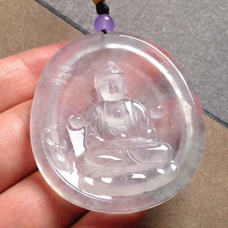 Natural Jade Pendant Jadeite Buddha Pendant PT437